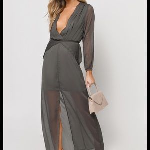 Tobi Sheer Black Maxi Dress